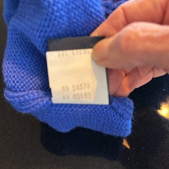 Vintage Serac Handmade in USA Blue PomPom 100% Wool Beanie - Picture 6 of 8